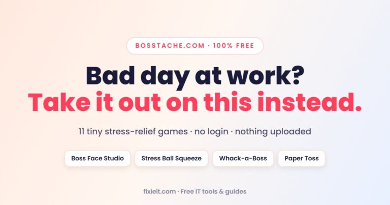 Bad Day at Work? Take It Out on Bosstache.com Instead